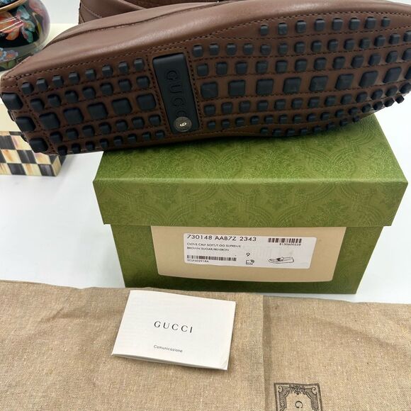 Men's Gucci interlocking G Supreme driver loafers size 9, made in Italy - Picture 10 of 10